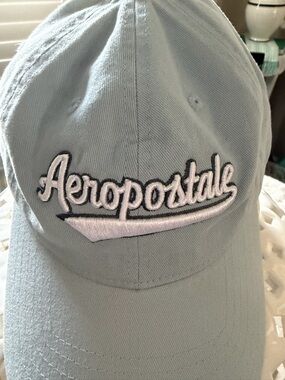 Aeropostale Pale Blue Embroidered Logo Cap